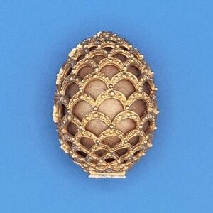 Vintage Frederick Mosell Faberge Filigree Egg sewing kit